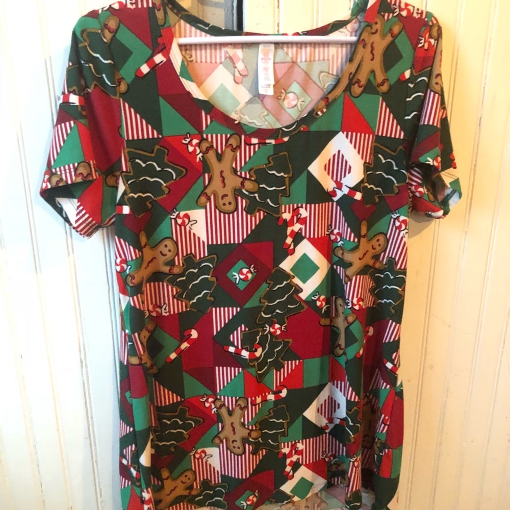 Lularoe Christmas Classic Gingerbread candy cane